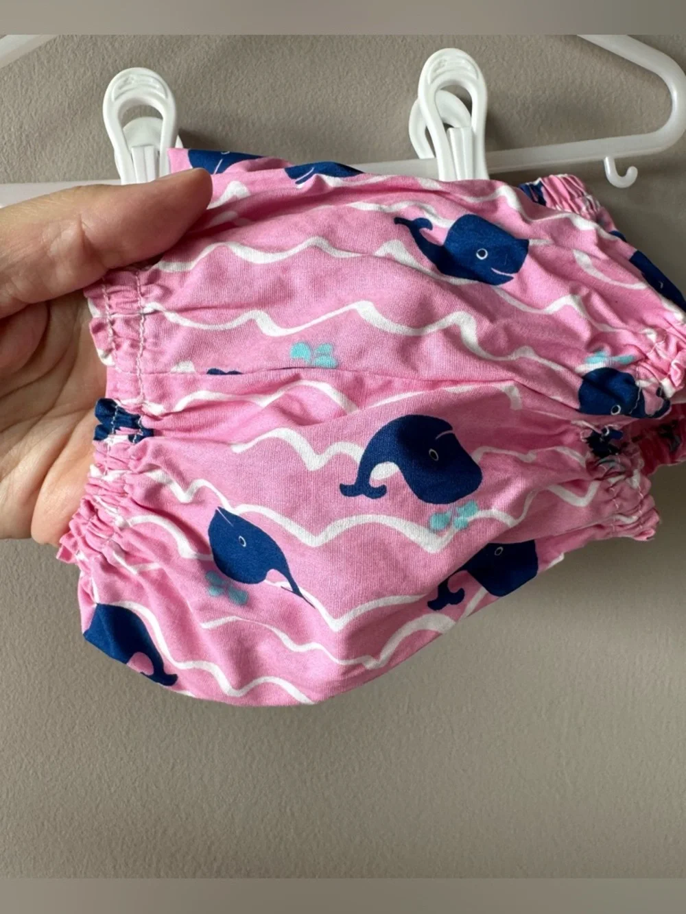 Pottery Barn Kids Whale Reversible Bucket Hat‎ Diaper Cover Set 12-24 Months